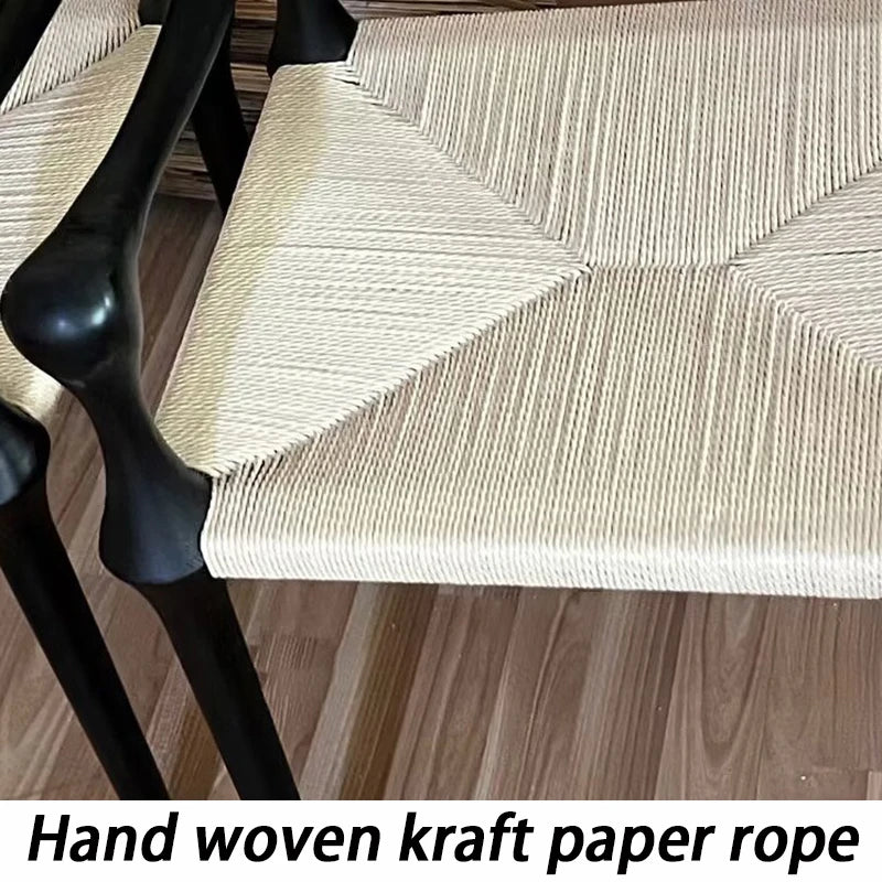 Luxury Retro Dining Table Chairs Kitchen Modern Portable Backrest Armchairs Wooden Chairs Single Nordic Living Home Furniture