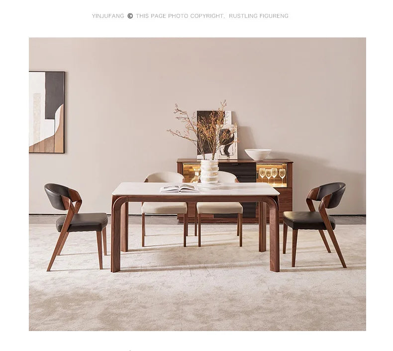 Nordic High-end Light Luxury Ash Wood Dining Chair Wabi-sabi Style Chair Designer Structure Armchair Restaurant Backrest Chair