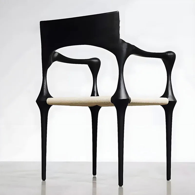 Luxury Retro Dining Table Chairs Kitchen Modern Portable Backrest Armchairs Wooden Chairs Single Nordic Living Home Furniture