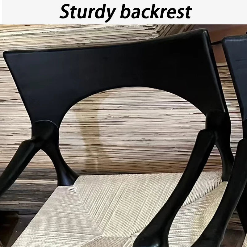 Luxury Retro Dining Table Chairs Kitchen Modern Portable Backrest Armchairs Wooden Chairs Single Nordic Living Home Furniture